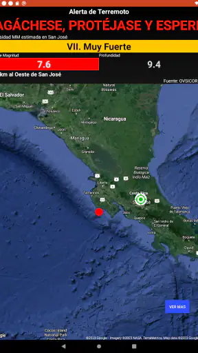 OVSICORI-UNA Alerta Terremotos screenshot 11