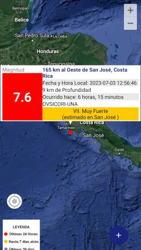 OVSICORI-UNA Alerta Terremotos screenshot 4