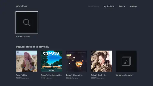 Pandora Music for TV screenshot 12