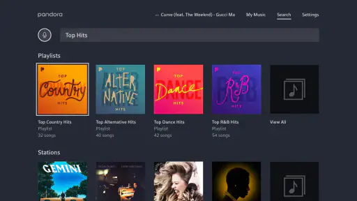 Pandora Music for TV screenshot 9