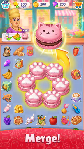 Paws & Pastries: Merge Café screenshot 1