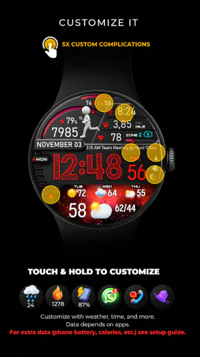 PER23 Digital Watch Face screenshot 5