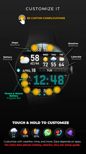PER8 Digital Watch Face screenshot 5