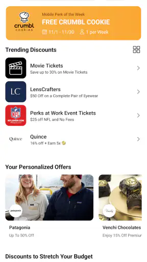 Perks at Work screenshot 1