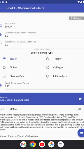 Pool Chemical Calculator screenshot 12
