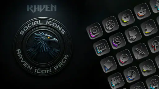 Raven Dark Icon Pack screenshot 3