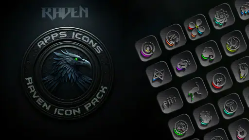Raven Dark Icon Pack screenshot 9