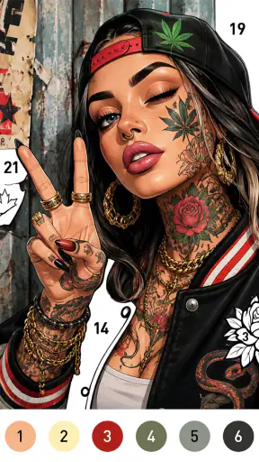 Rebel Color Paint By Number screenshot 1
