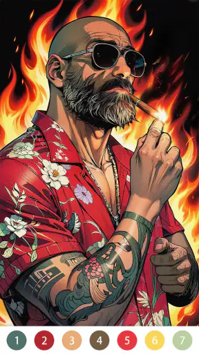 Rebel Gangster Coloring Pages screenshot 6