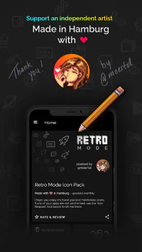 Retro Mode - Icon Pack (Neon) screenshot 8