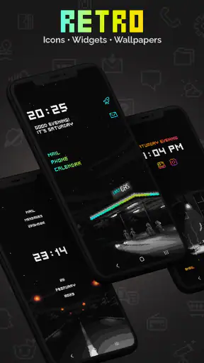 Retro Mode - Icon Pack (Neon) screenshot 9