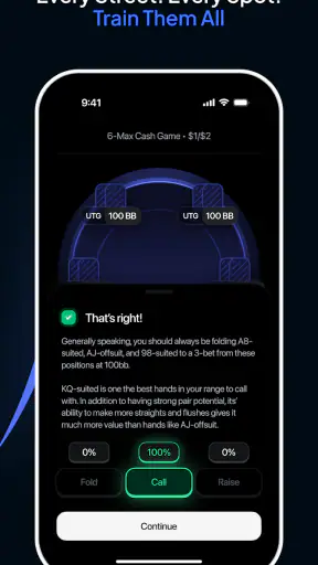 Runout Poker Trainer GTO Coach screenshot 7