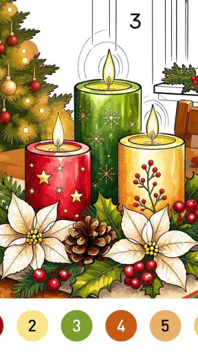 Santa Color By Number Games screenshot 10