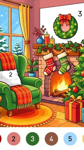 Santa Color By Number Games screenshot 8