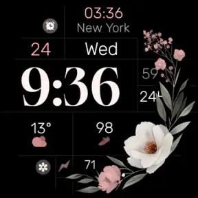 Simple Floral Watch Face screenshot 11