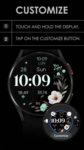 Simple Floral Watch Face screenshot 7