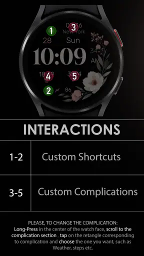 Simple Floral Watch Face screenshot 8