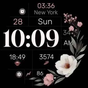 Simple Floral Watch Face screenshot 9
