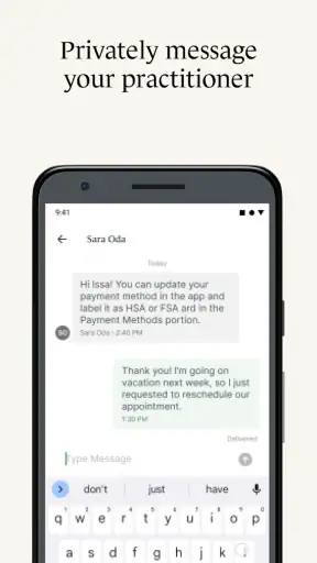 SimplePractice Client Portal screenshot
