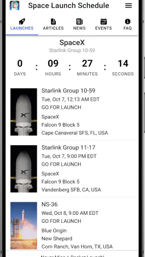 Space Launch Schedule screenshot 7