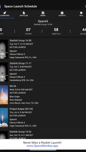 Space Launch Schedule screenshot 8