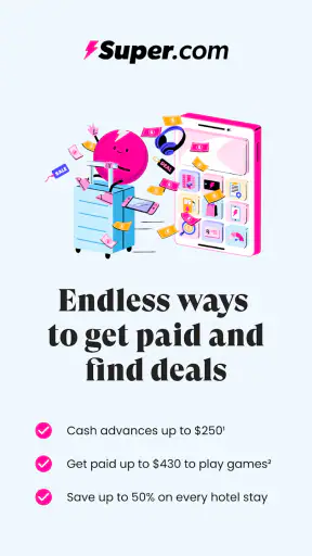 Super.com-Cash Advance, Travel screenshot 1