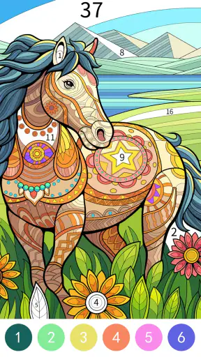 Tangle Color by Number Book screenshot 3