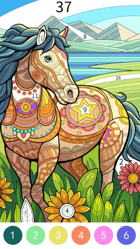 Tangle Color by Number Book screenshot 8