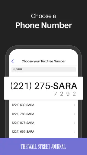 Text Free: Second Call Number screenshot