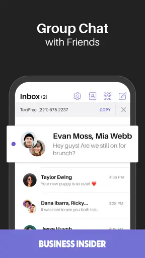 Text Free: Second Call Number screenshot