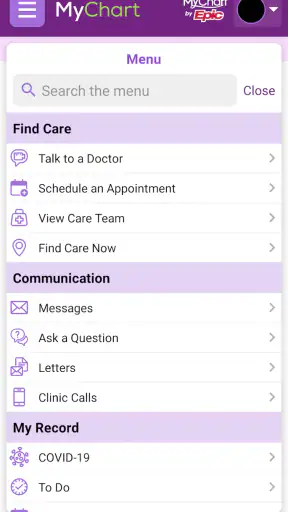 Trinity Health MyChart screenshot 3