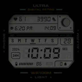 ULTRA Digital Retro watch face screenshot 12