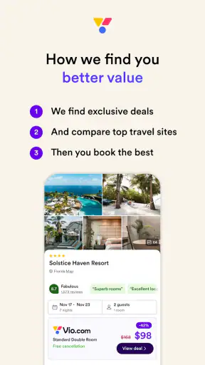 Vio: Hotels & travel deals screenshot 3