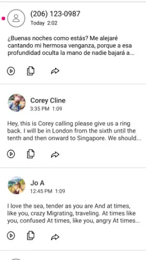 Visual Voicemail screenshot 5