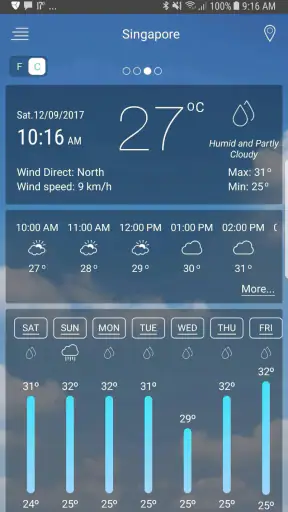 Weather app screenshot