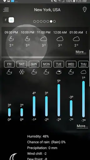 Weather app screenshot