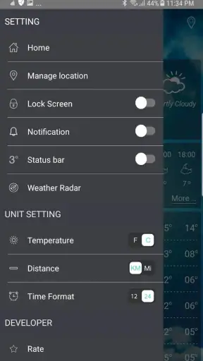 Weather app screenshot