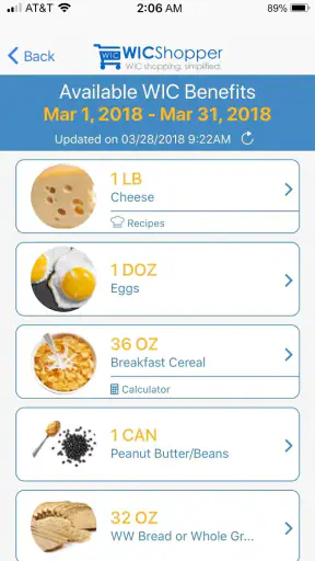 WICShopper screenshot 2