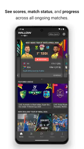 Willow - Watch Live Cricket screenshot 1