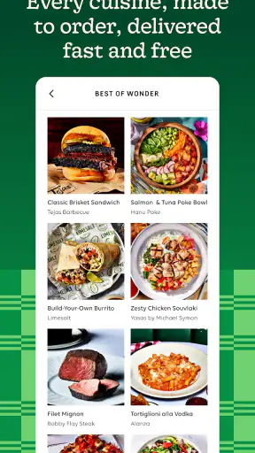 Wonder: Food Delivery screenshot 2