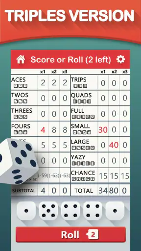 Yazy the yatzy dice game screenshot 3