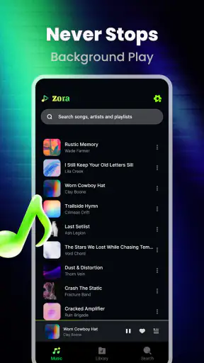 Zora - Music Player screenshot 2