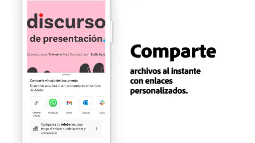 Adobe Acrobat Reader para PDF screenshot