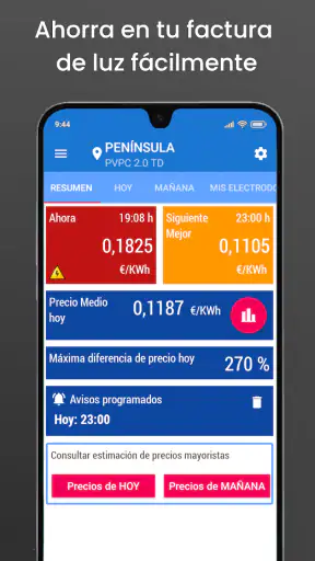 Ahorra en Luz. Precio luz hora screenshot 9