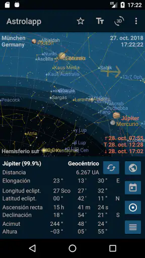 Astrolapp mapa de estrellas screenshot 3