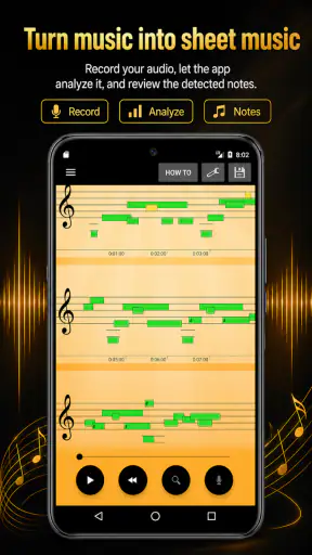 Audio a Partitura y MIDI screenshot 1