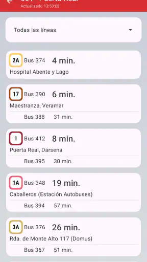 Bus Coruña screenshot 2