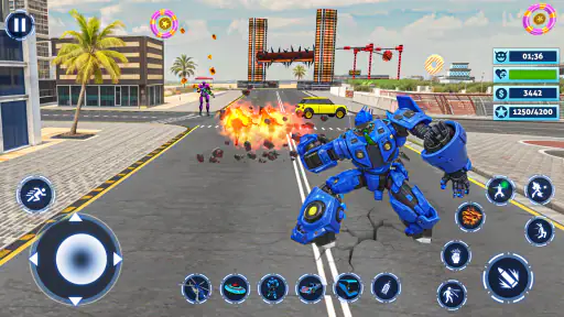 Bus Simulator Police Robot Car screenshot 3