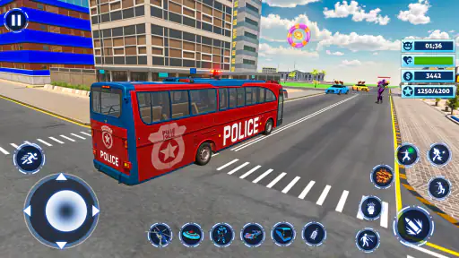 Bus Simulator Police Robot Car screenshot 5