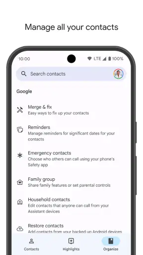 Contactos screenshot